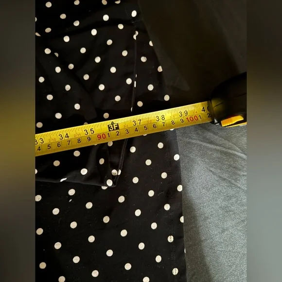 Ralph Lauren Black White Polka Dot Dress | Wrap Top | Classic Cap Sleeve Sz 4 - Picture 8 of 9